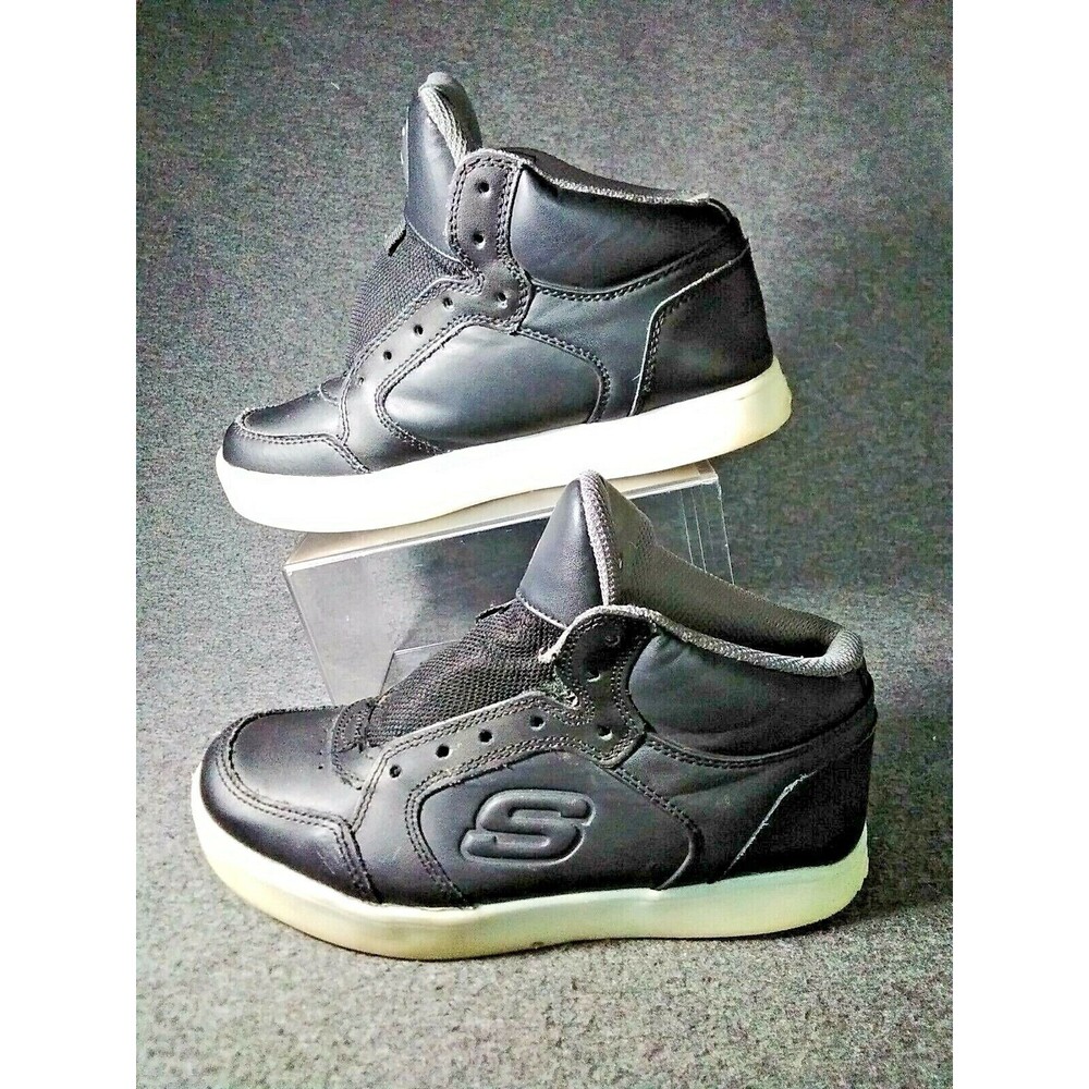 Toddler Boy's Skechers Lights Energy colors High Top Sneakers, Black,  size 4